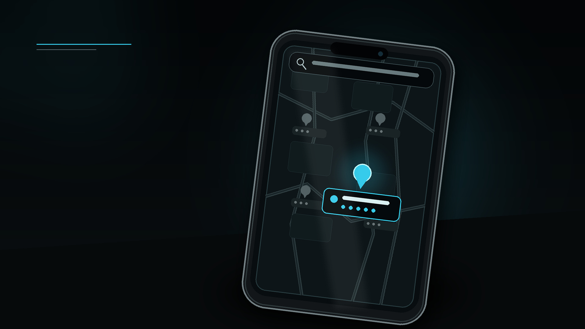 Phone showing a local maps search with nearby service businesses and visible reputation details