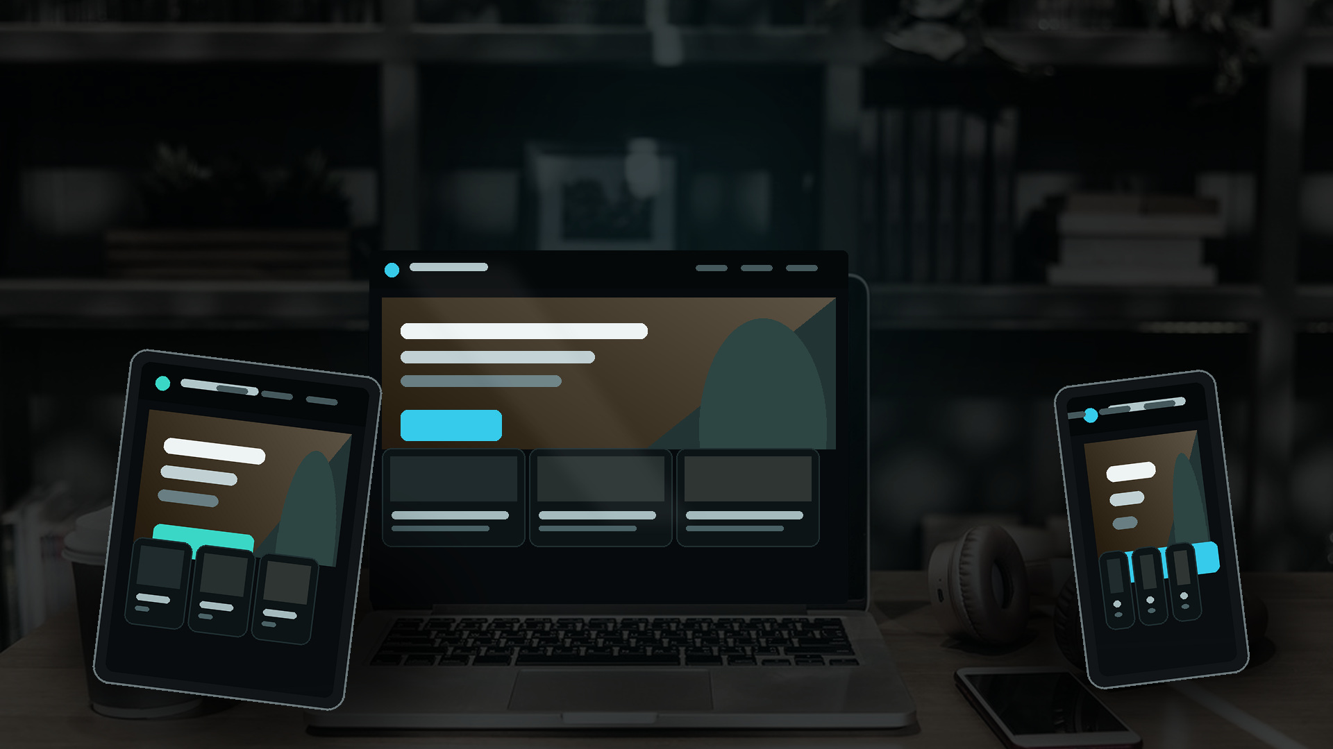 Premium local service business websites displayed across desktop, tablet, and phone screens